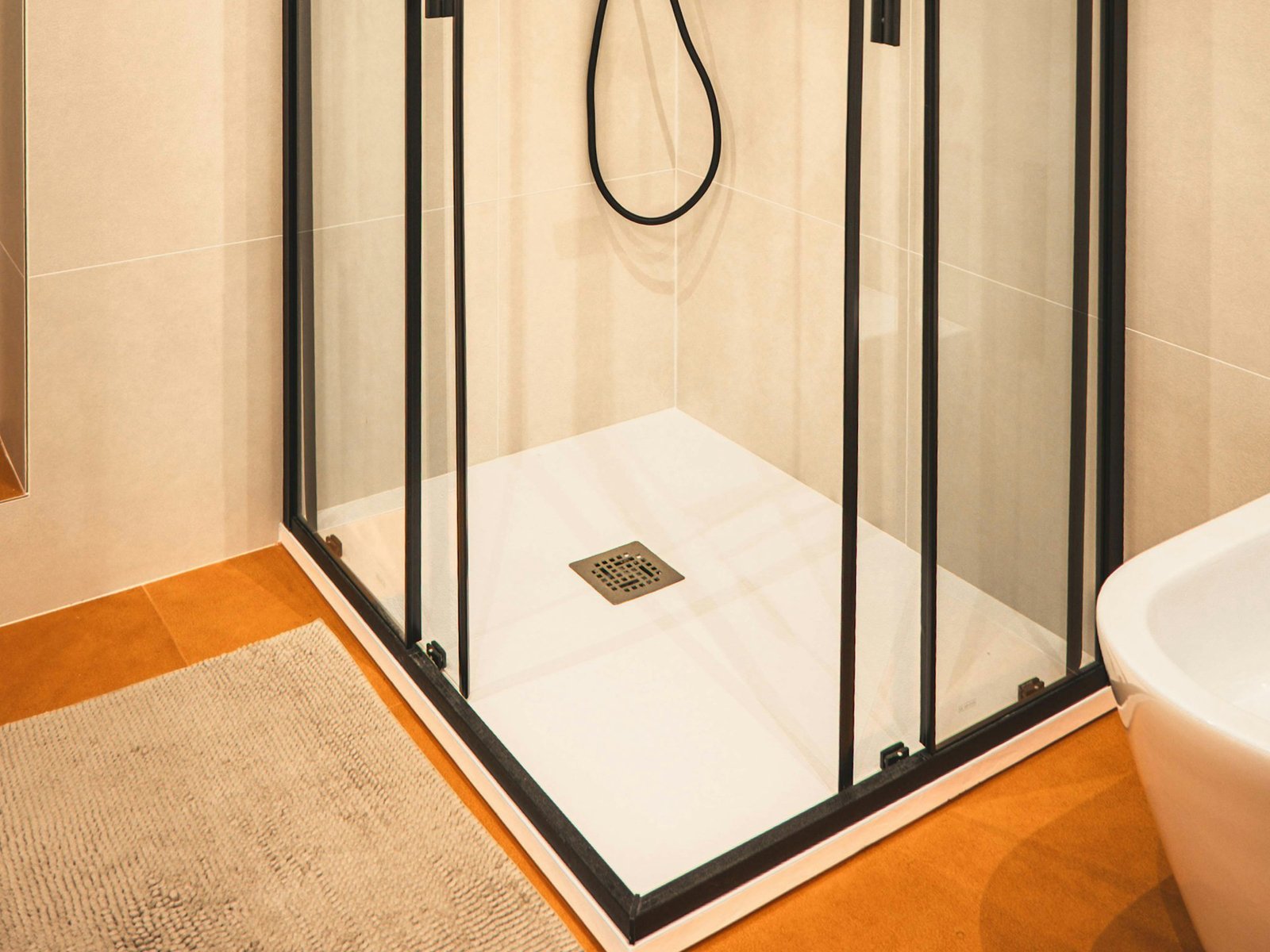 Abfluss in einer Dusche